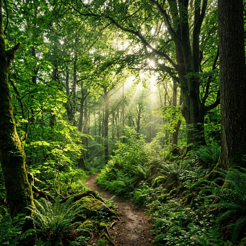 Lush green forest