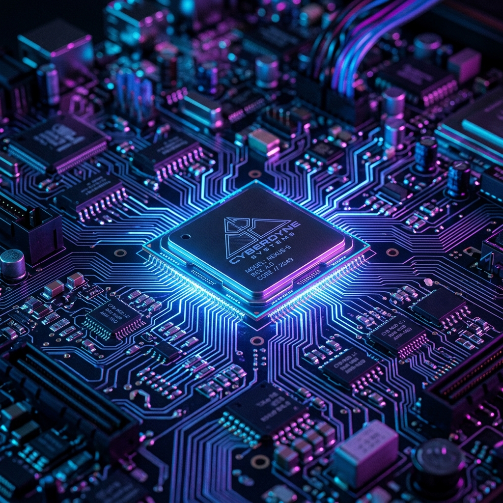 Glowing circuit board